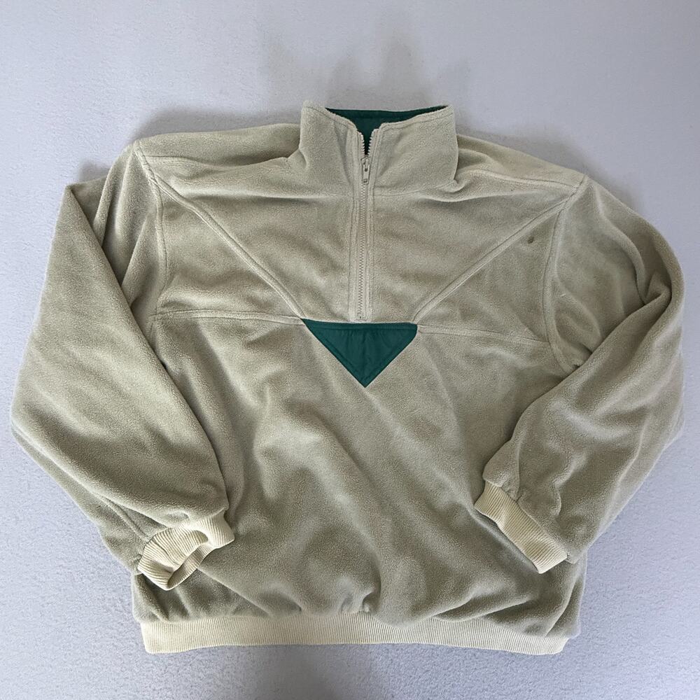 Journey Windshirt Fleece Pullover Jacket Gore Windstopper L Green 1/4 Zip